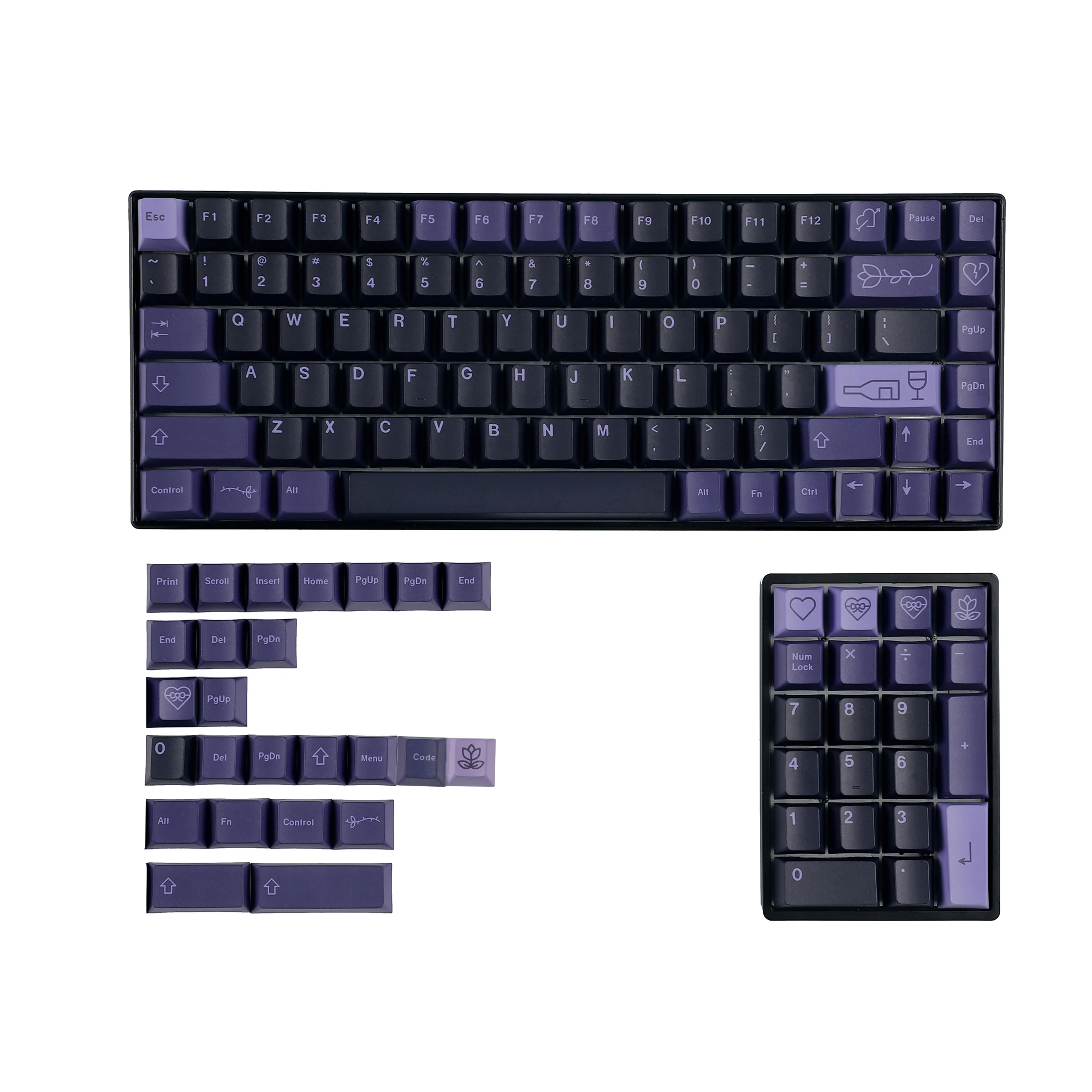 

129 Key First Love Dye Sub Keycaps PBT Cherry Profile Key caps For TKL 61 64 68 75 87 96 104 108 Keychron MX Keyboard