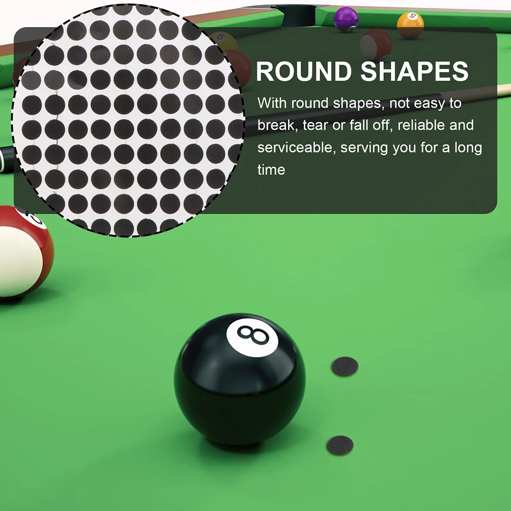 

3 Sheets Billiards Black Spots Marker Dot Stickers Pool Accessories Round Reliable Self Adhesive Woven Cloth Proper