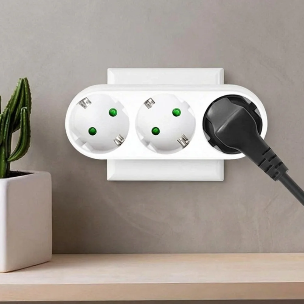 16 A 250 V Ac Adapter Converter 1 To 2 Way Safety Door Outlet Conversion Socket 1 To 3 Sockets Eu Power Plug Travel Plug Socket