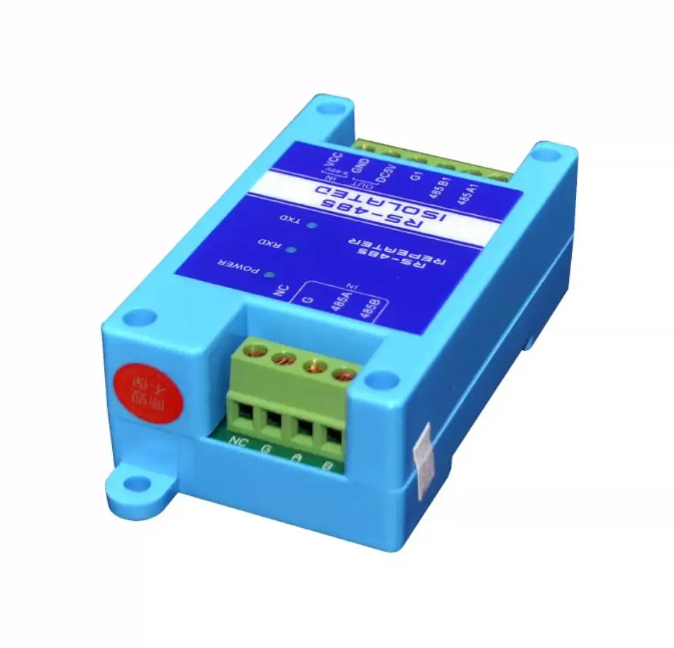 Industrial Grade 3-Terminal Fully Isolated RS485  Repeater Lightning Protection Signal Amplification Anti-interference Extender