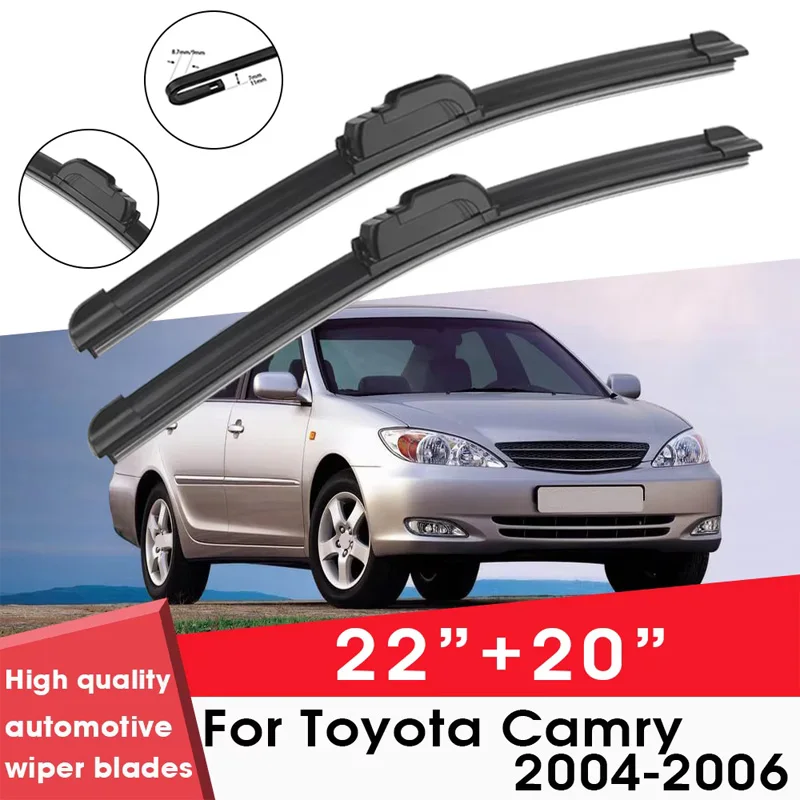 

Car Wiper Blade Blades For Toyota Camry 2004-2006 22"+20" Windshield Windscreen Clean Rubber Silicon Cars Wipers Accessories