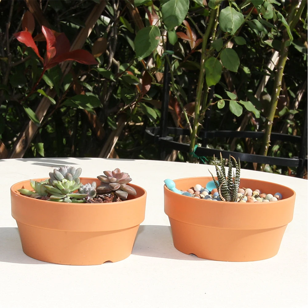 

3 Pcs Clay-like Flower Pot Durable Premium Material Drainage Holes Succulents Planter Mini Container