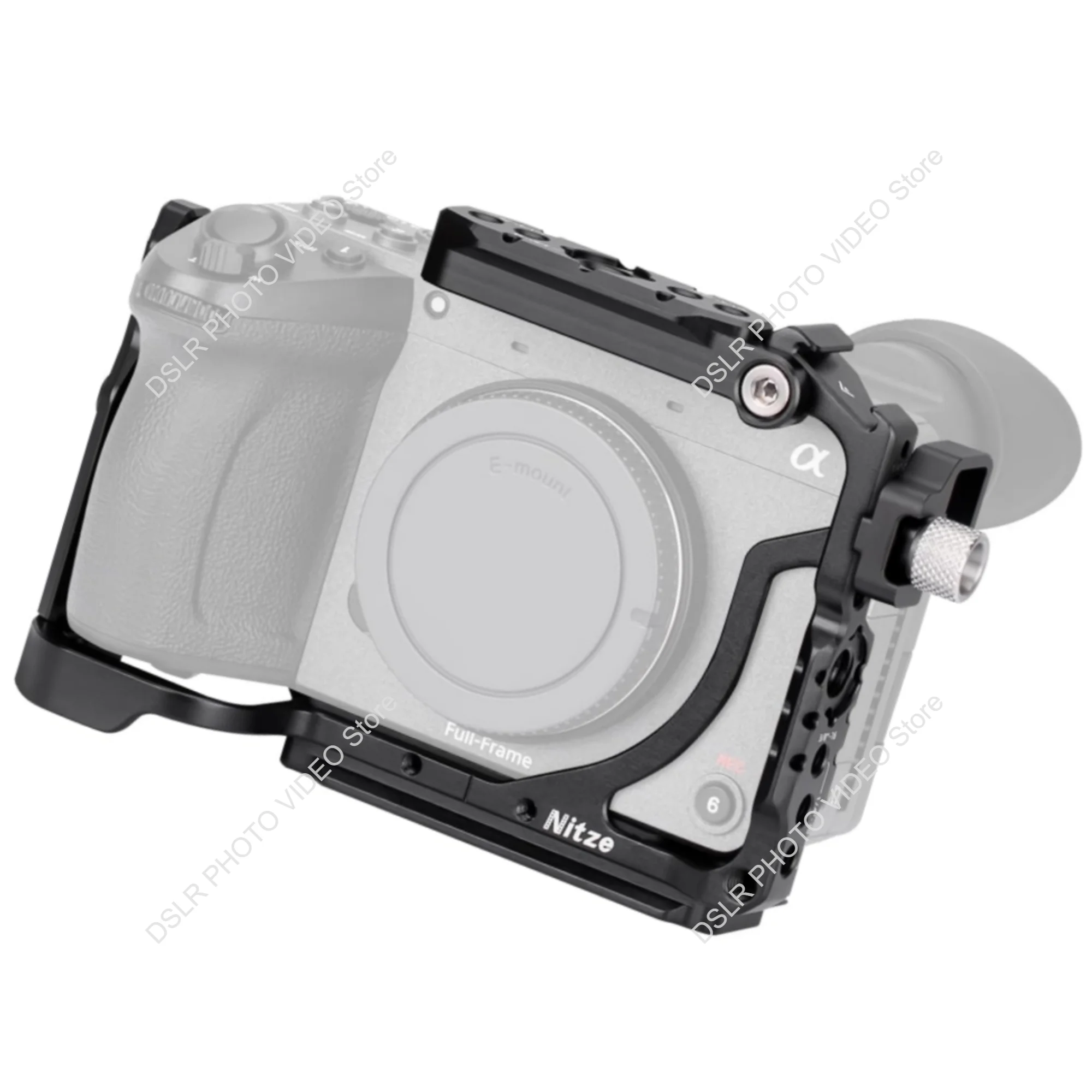 

Nitze Camera Cage for Sony FX2 Camera, Compatible with Sony XLR Handle, with Top NATO Rail, Built-in Cold Shoe, NATO Rail