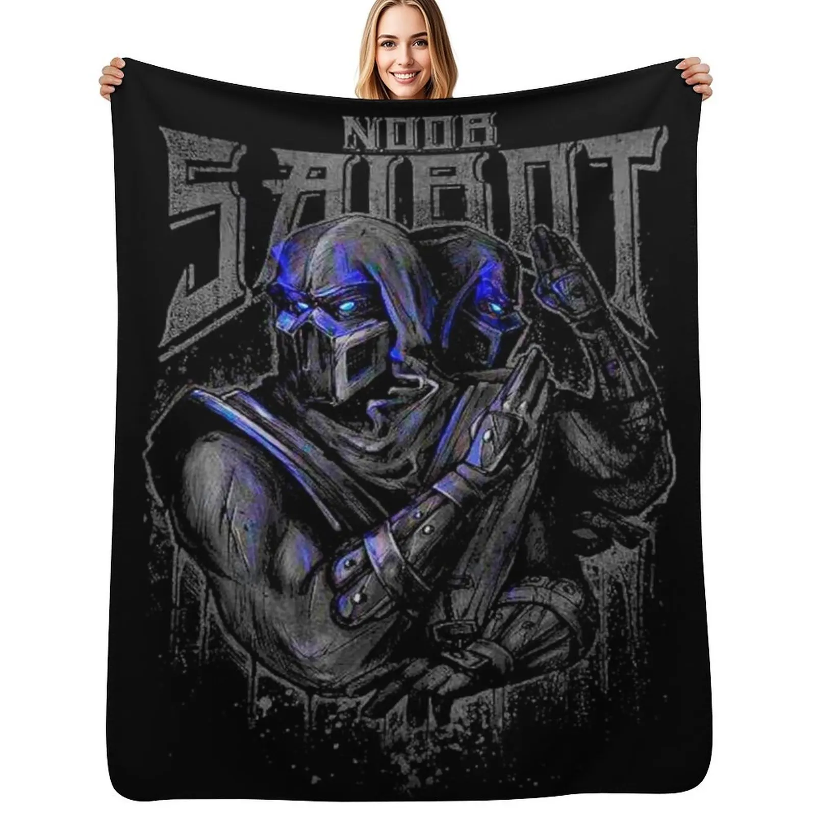 

Mortal Kombat Noob Saibot Double Team Throw Blanket Easy Care Comfortable Blanket for Couch