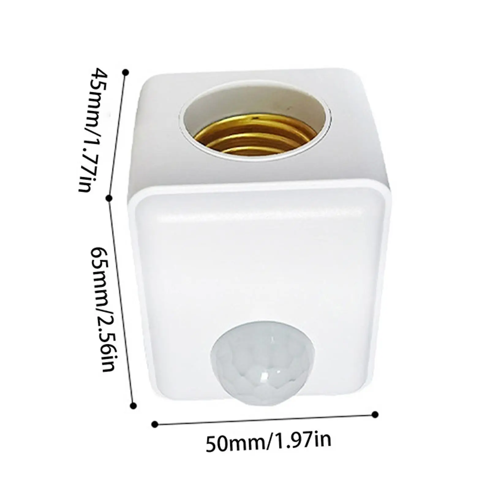

PIR Motion Sensor Light Socket Universal E27 Lamp Holder Plug in Adapter for Kitchen Corridor Porch