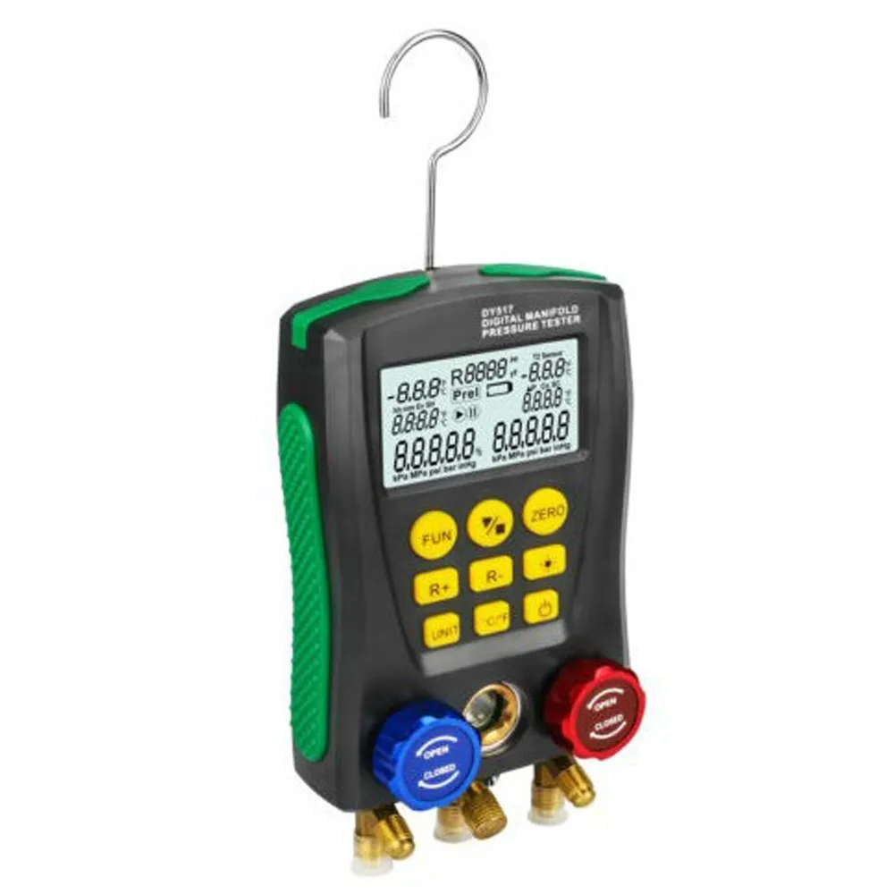 

DY517 Pressure Gauge Digital Vacuum Pressure Manifold Tester Meter HVAC Temperature Tester Digital Manifold Gauge