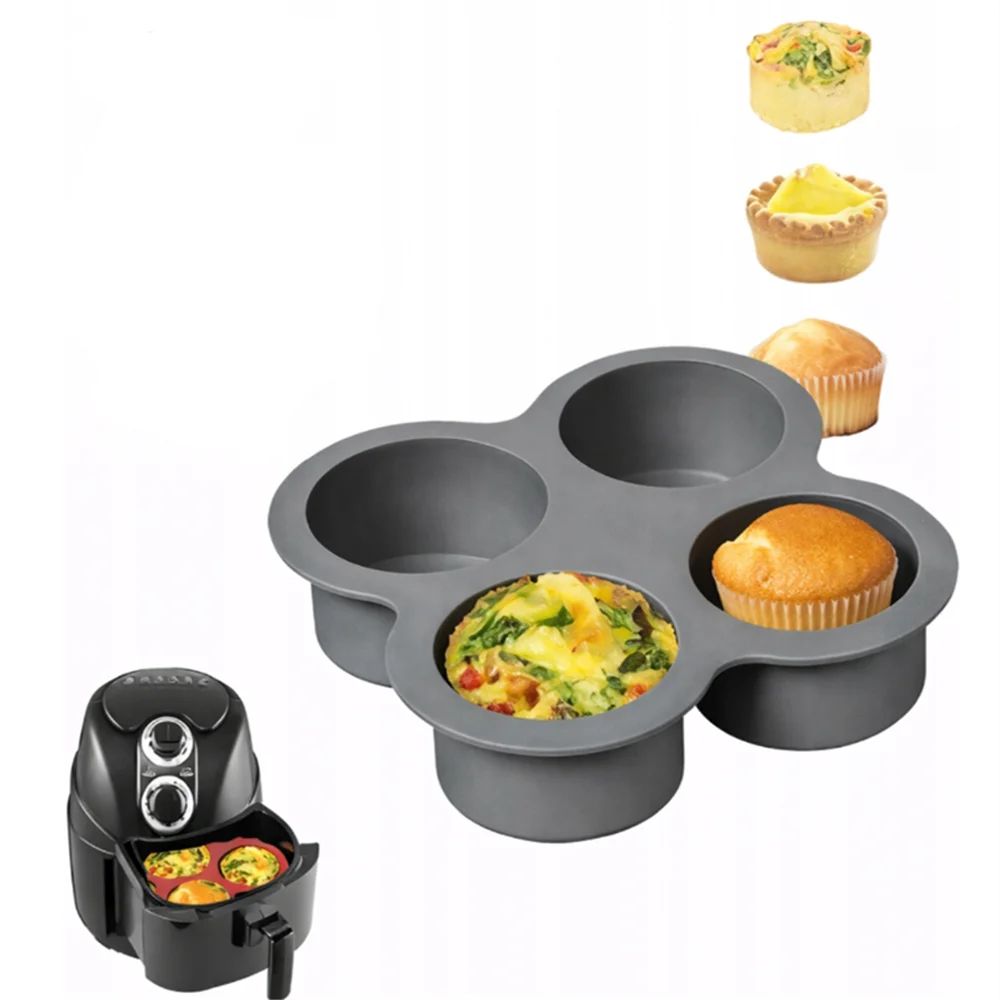 1/2 PC Reusable Silicone Air Fryer Egg Mold Non-Stick Cupcake Molds for Air Fryer Toaster Oven, Air Fryer Accessories for Baking