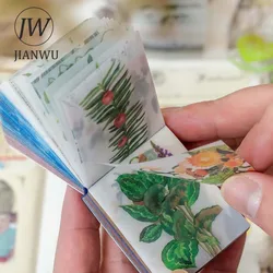 JIANWU 366 Sheets Handmade Time Series Vintage Flower Collage Material Book Creative DIY Junk Journal Scrapbooking Stationery