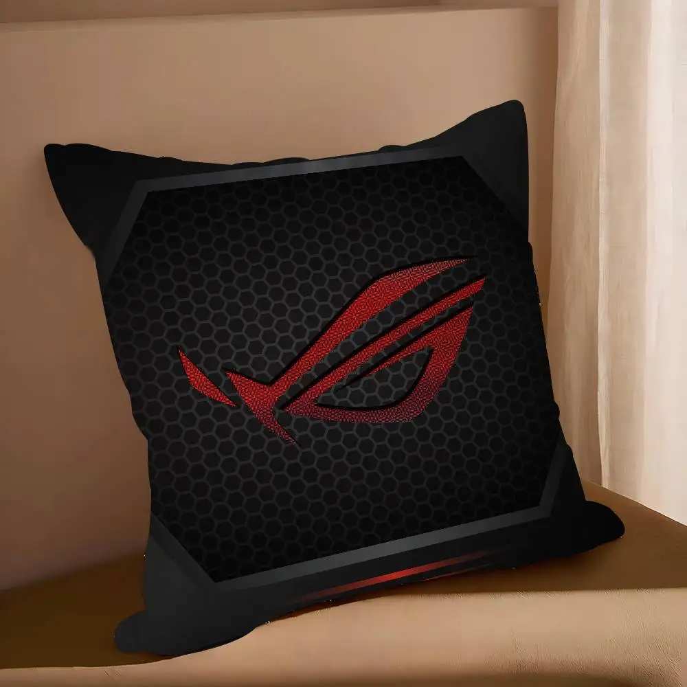 Asus Rog LOGO غطاء الوسادة بوصة مزرعة ديكور المنزل رمي وسادة تغطي لزينة الأريكة