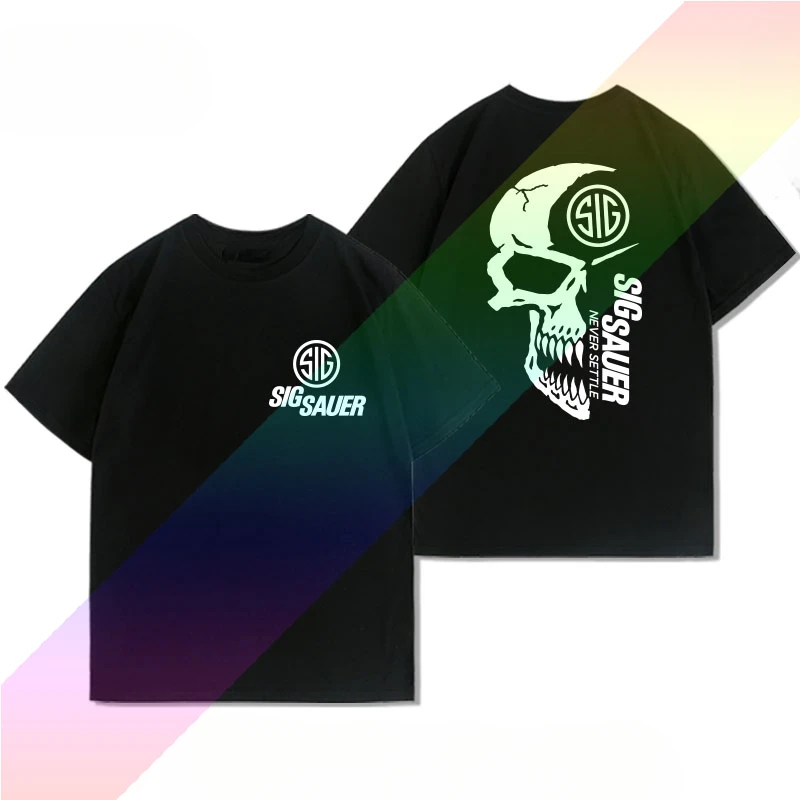 

2025 Tough Guy Club Top SIG SAUER T-shirt Men Women High-quality Y2K Cotton T-shirt