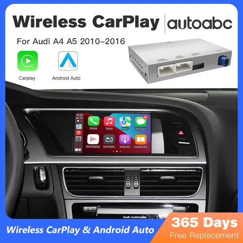 Drahtloses CarPlay Android Auto für Audi A4 A5 Q5 S5 B8 2008–2016 mit 3G MMI, Modell mit Mirror Link AirPlay Front/View Multimedia