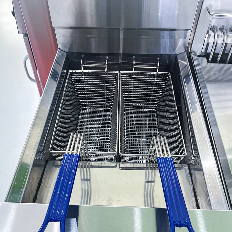 

Вертикальная три/пять одноцилиндровая газовая фритюрница Газовая фритюрница от пола до потолка Большая емкость и высокая эффективность