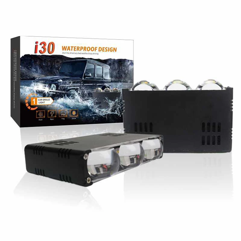 otorcycle LED High-Brightness Spotlight 12V 24V White Flashing 5000K High-Power DC Lens Headlight Suitable for motorcycle