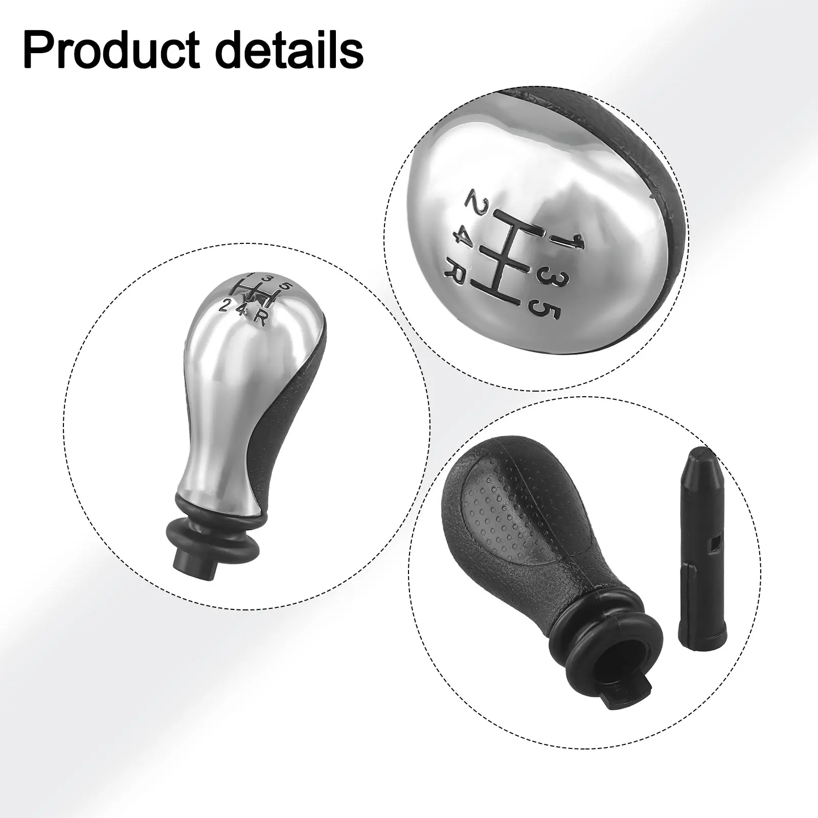 5 Speed Manual Car Gear Head Shift Knob For C5  For Xsara  2001-2008 Manual Gear Shift Knob Head Matte Silver Car Supplies