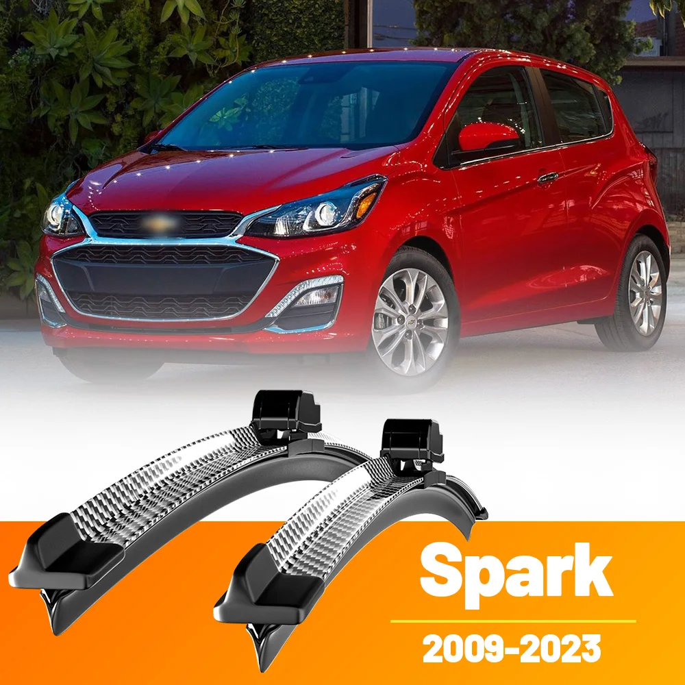 2 stücke Frontscheibe Scheibenwischerblätter Carbon Faser Scheibenwischer Für Chevrolet Spark EV M300 M400 2009-2023 2010 2015 2016 2017