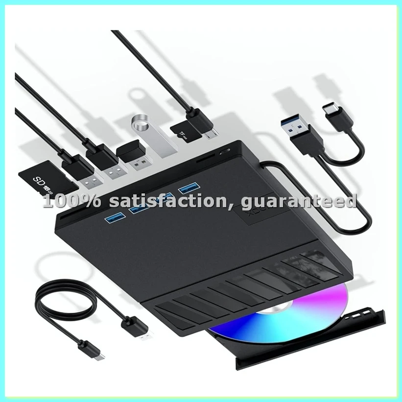 External Blu Ray Drive USB 3.0 Portable BluRay DVD/CD/BD/VCD Burner Player 3D Optical Bluray Drive for Win IOS-ABFT