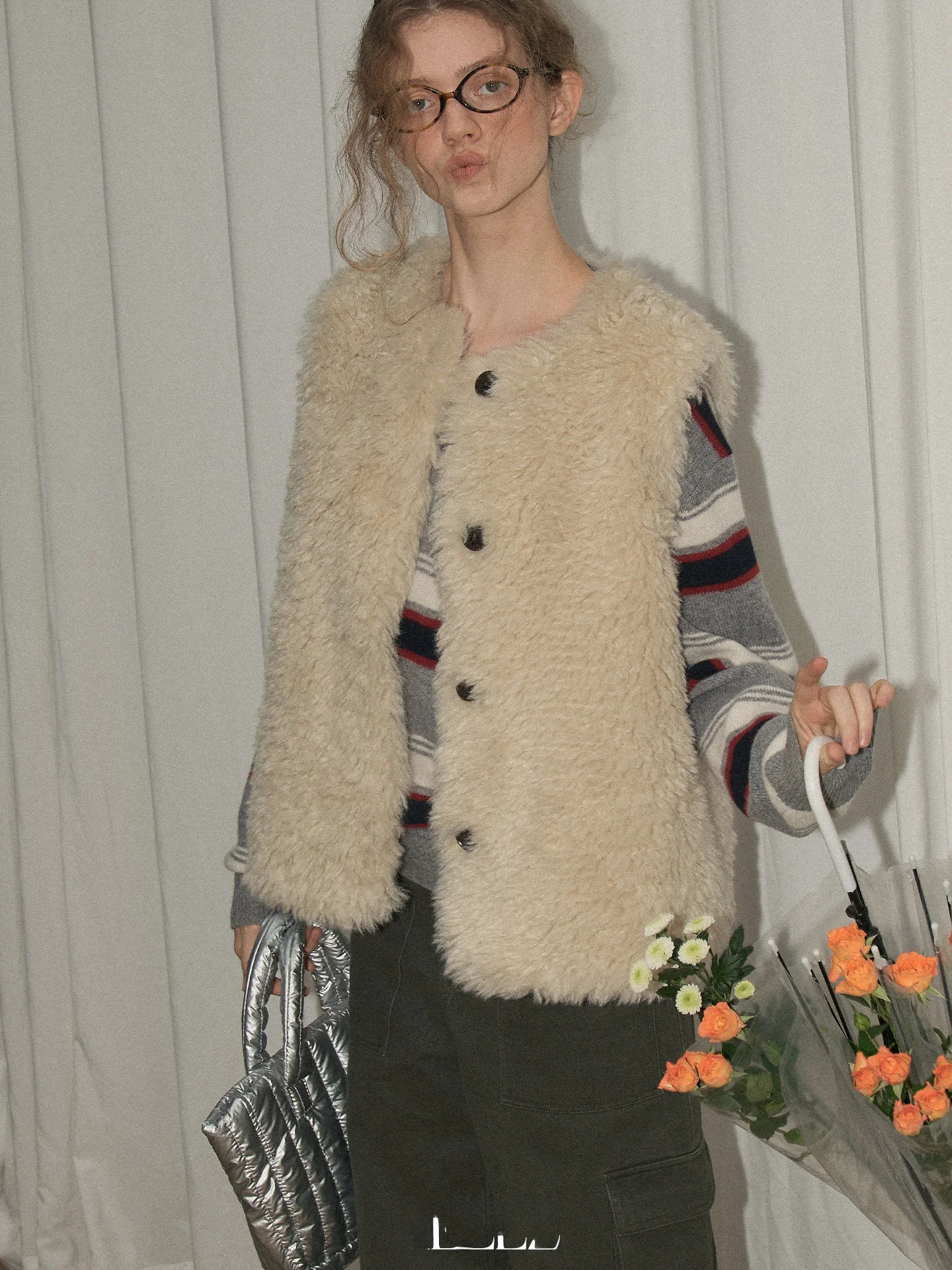 

Eco-Friendly Fur Vest Women's Casual Loose Outerwear Relez Autumn Winter High-End Feel Small ence Leather Coat