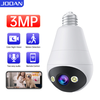 JOOAN 3MP Wifi E27 Bulb Surveillance Camera Indoor 5X Digital Zoom Auto Tracking HD Night Security Wireless Camera Smart Home