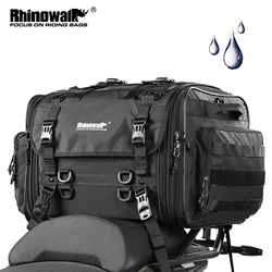 Rhinowalk-bolsa de PVC impermeable para motocicleta, bolsa trasera para SILLÍN, equipaje, asiento trasero, expandible, accesorios para Moto, 40/60L