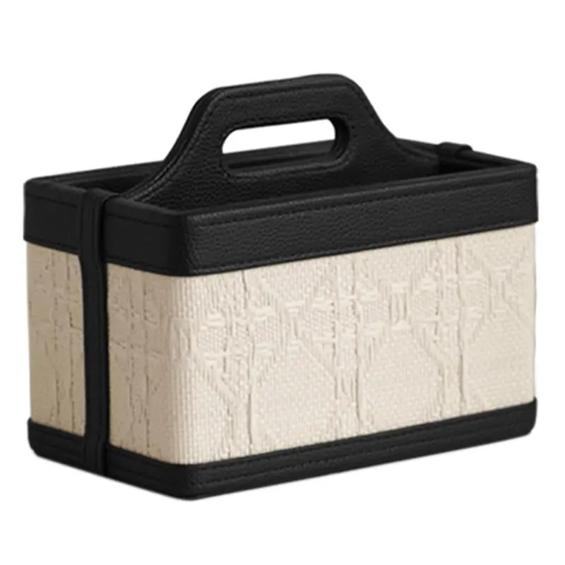 

【НА РОЖДЕНИЕНИЕВОЛОСТИ】Роскошный многофункциональный кожаный органайзер для пультов с ручкой для гостиной, украшение для дома