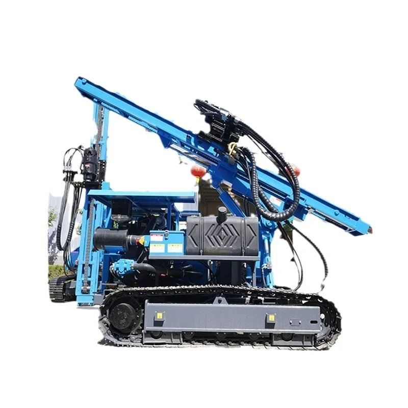 

Crawler Mounted Multi-Function Desert Restoration Spiral Ground Nail Pile Press Machine Photovoltaic Drilling Rig Power Tool