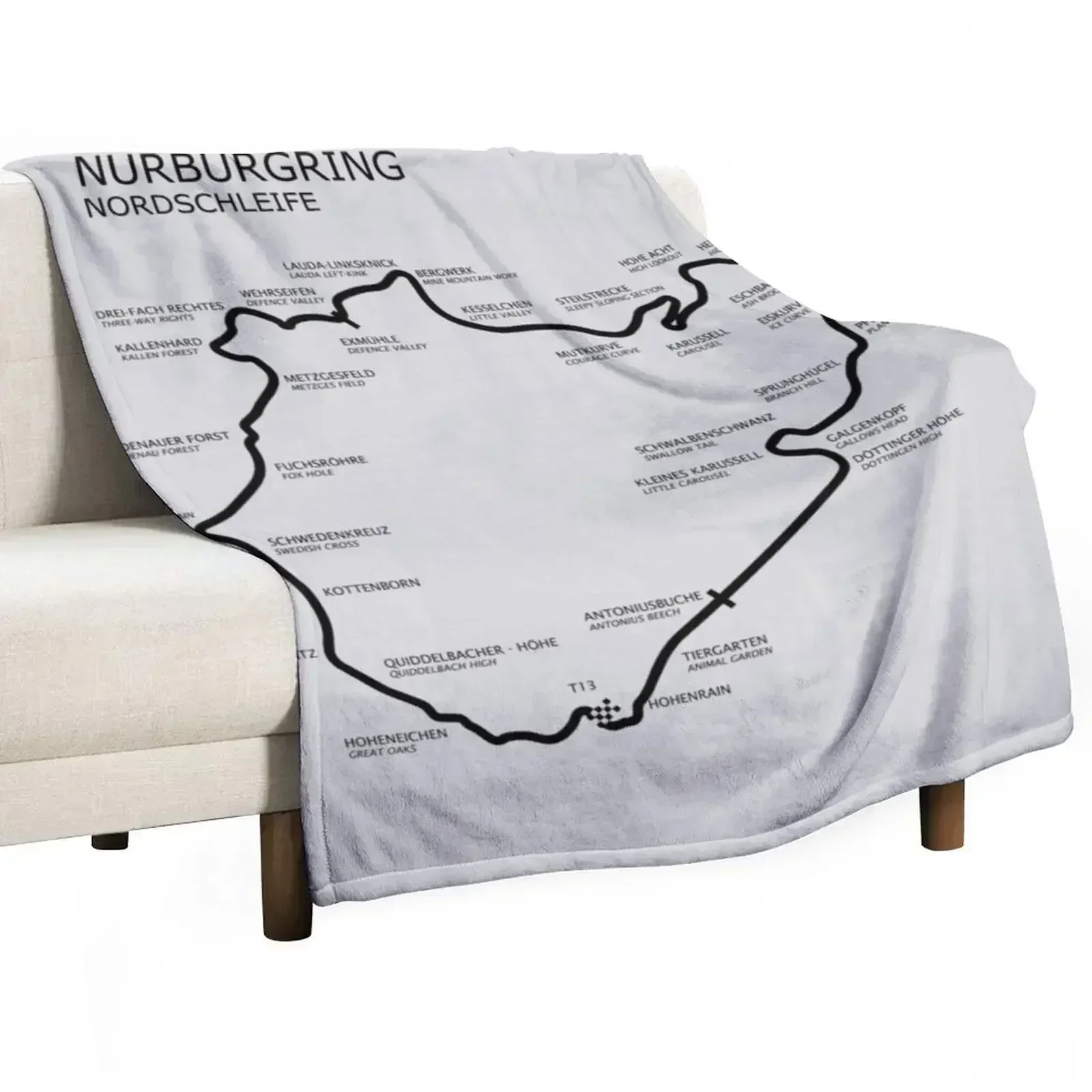 

The Nurburgring - Nordschleife Throw Blanket Thermal cosplay anime Softest Plush Blankets