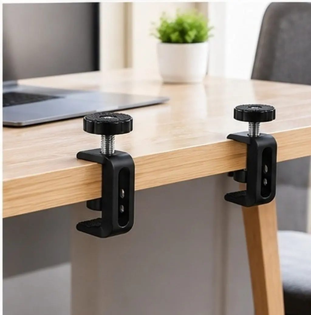2Pcs C-Shaped Table Clamp Heavy Duty Woodworking Desk Mount Clamp Universal Clip for Woodworking Jig Cabinet Tool