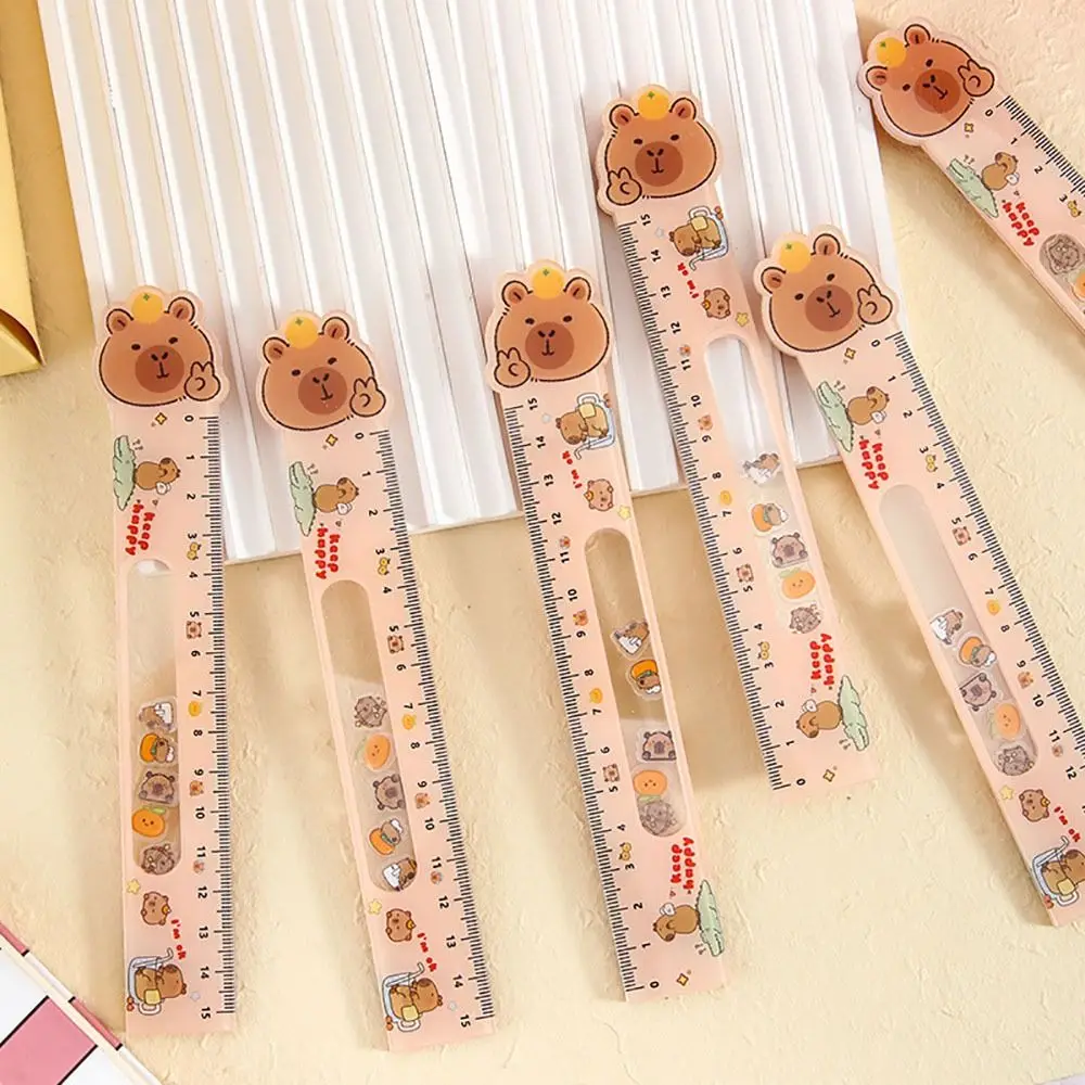 

High-quality 15cm Capybara Ruler Maths Geometry Measure Ruler Drawing Straight Ruler