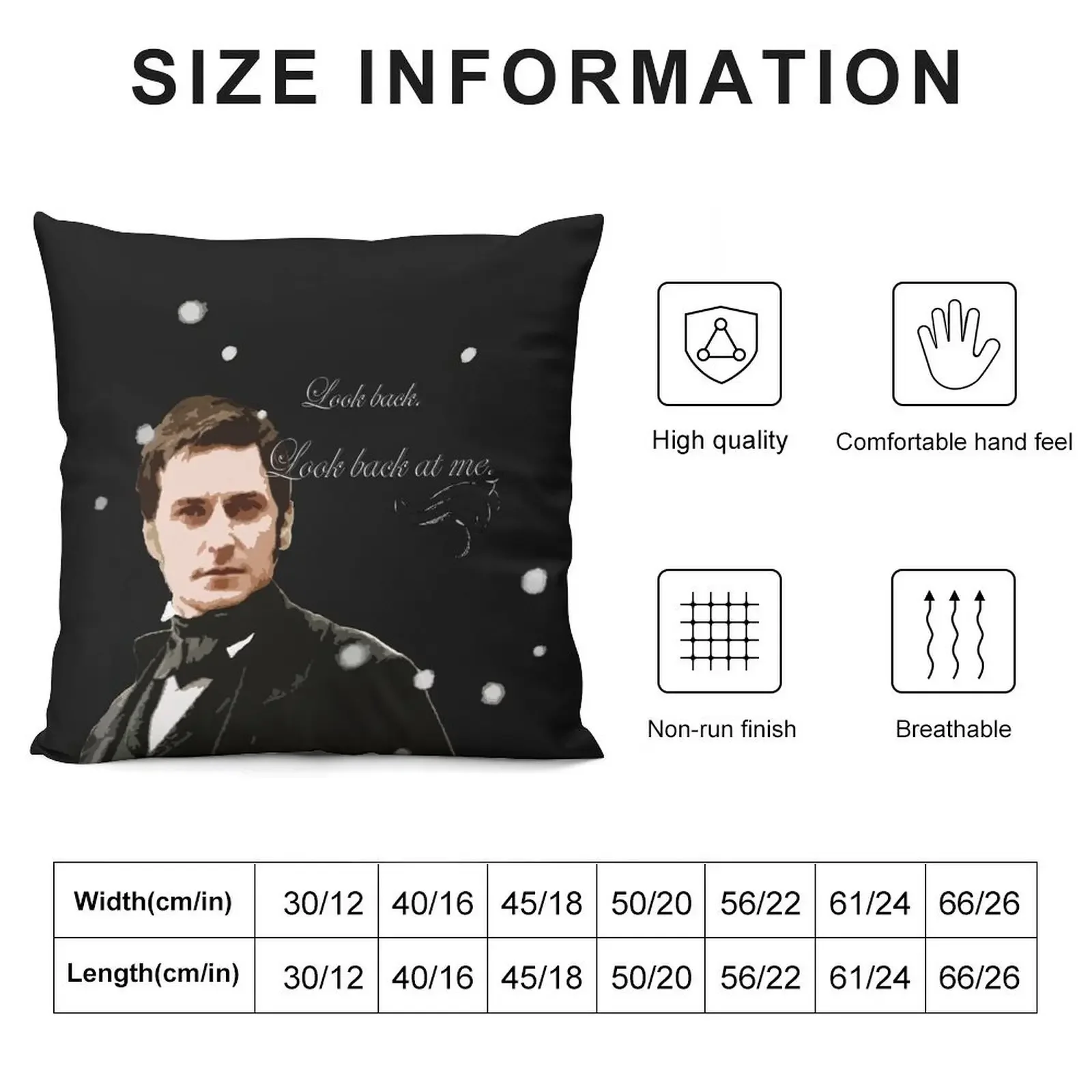 North and South quote_Mr Thornton_ Look Back at me. Throw Pillow christmas decorations 2025 ornamental pillows pillow