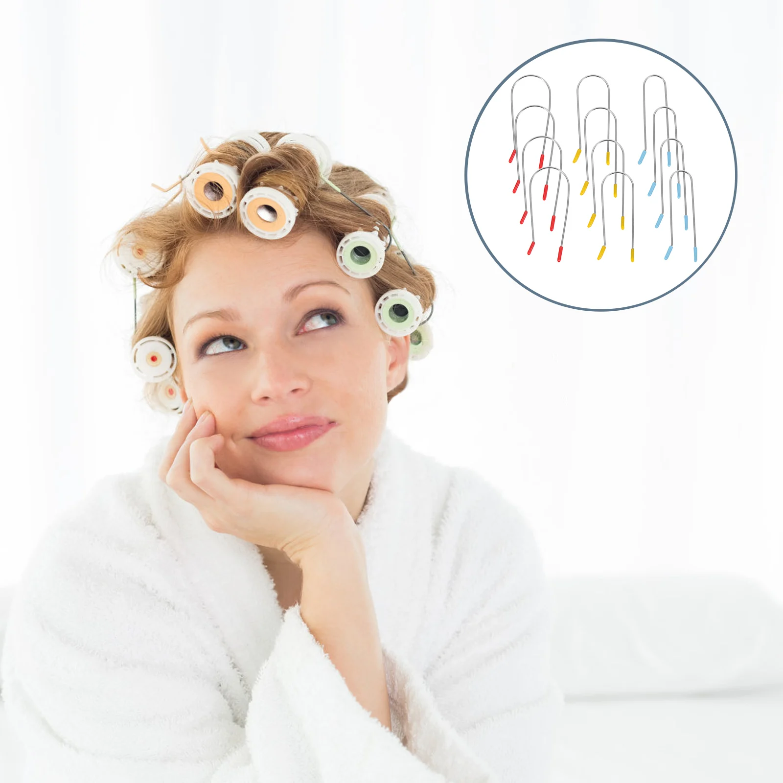 

24pcs Electric Hot Roller Clips Metal Perm Rods Clamps For Short Hair Home Hair Styling Tools Salon Perming Accessories