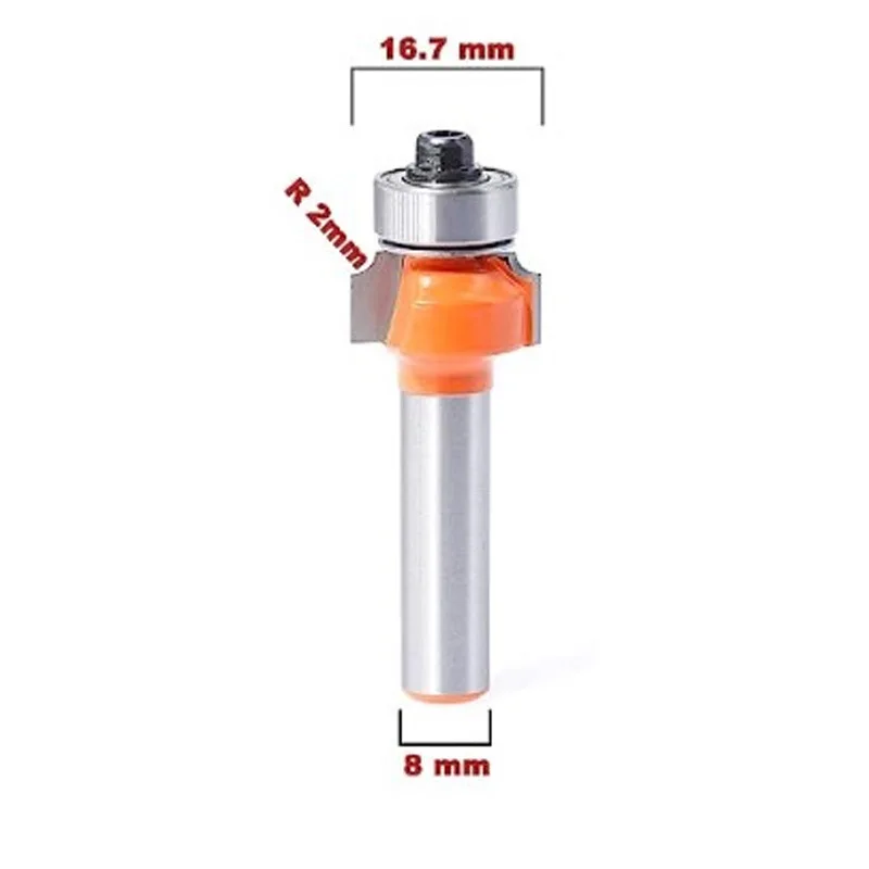 

8 мм угловая круглая фреза с подшипником, фреза для деревообрабатывающего инструмента, карбид вольфрама