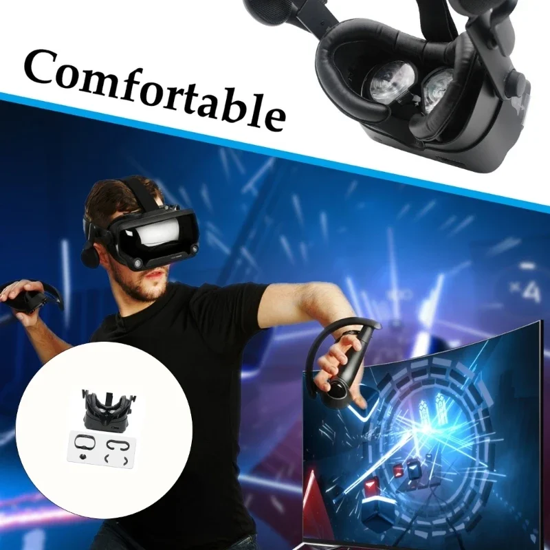 Comfort Headset Face Gasket Cover Pad Set With Easy Clean Interfaces And Enhances Airflows Sponge Structure 896C