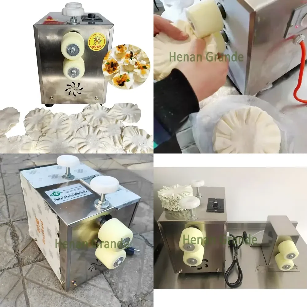 Imitating Handmade Automatic Siu Mai Dumpling Wrapper Machine Steamed Pork Dumpling Wrapper Embossing Machine