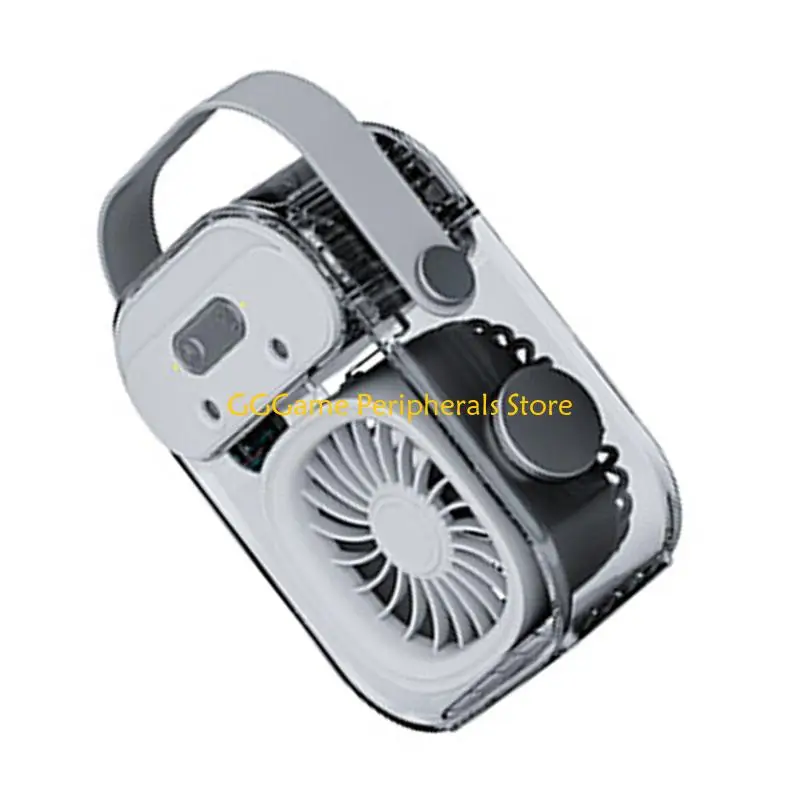 U55B Portable Fan For Desk 3 Speed USB Rechargeable Misting Chiller With Night Light