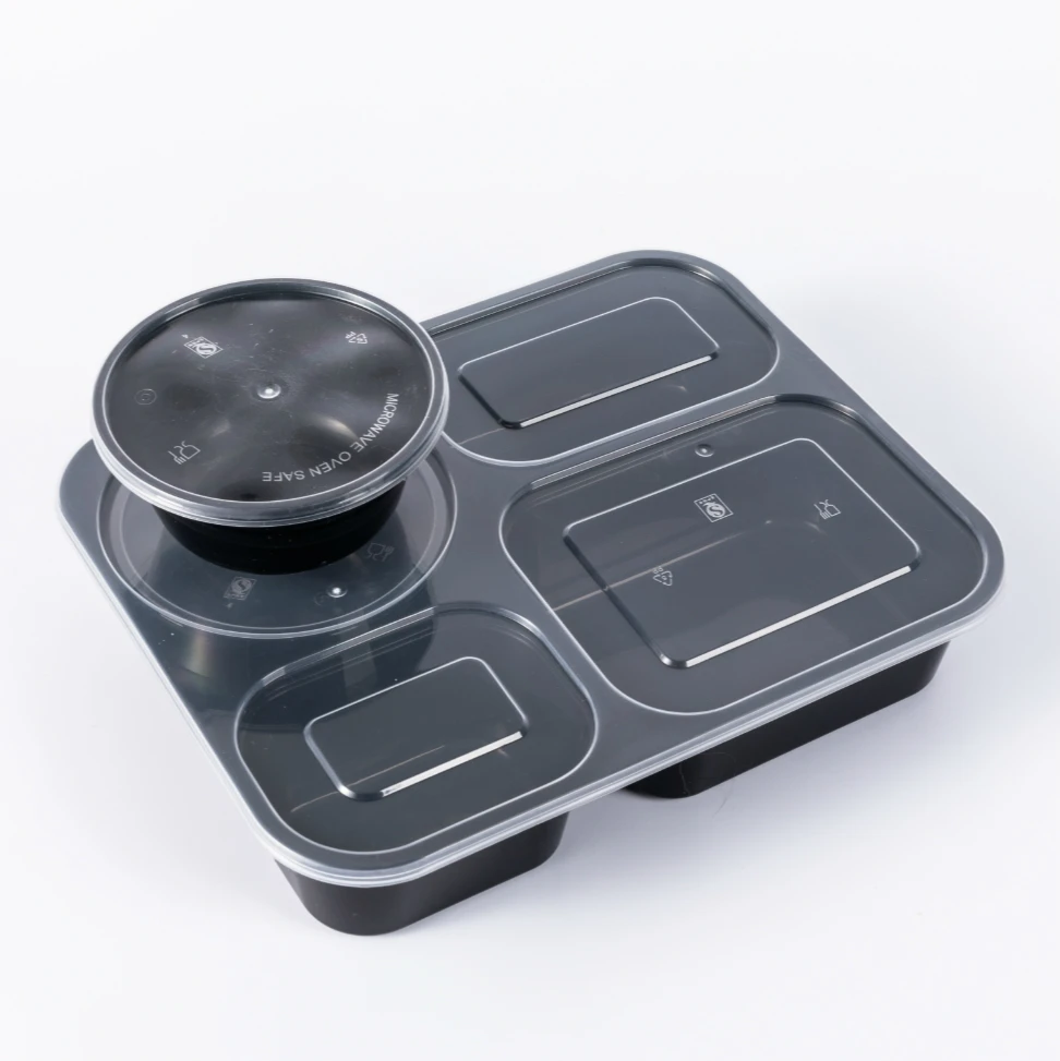 

Thiened Disposable Lunch Box Set with Soup Bowl Fast Food Takeaway Box ering Paaging Container Rectangular Plastic Foo...