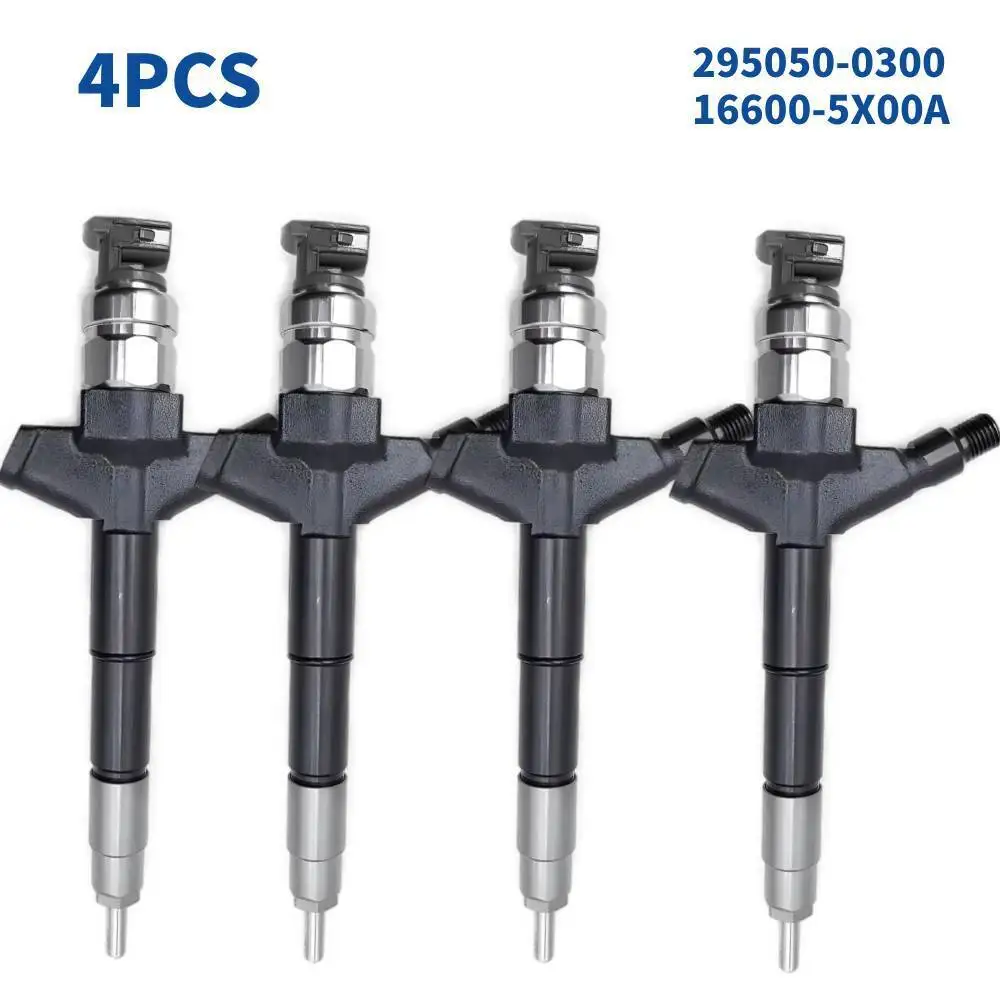 4X 295050-0300 16600-5X00A Common Rail Diesel Fuel Injector for Nissan Navara