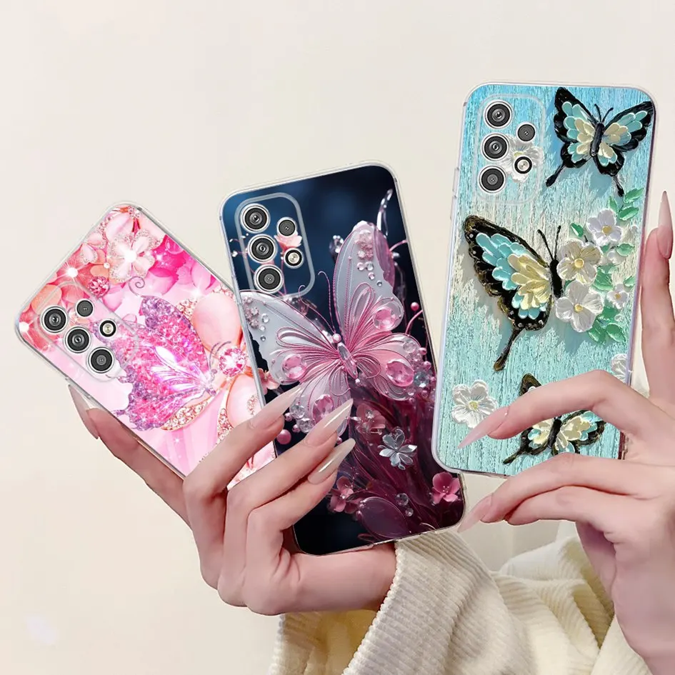 For Samsung Galaxy A23 A33 A53 5G Case A236B A336B A536B Cover Fashion Soft Silicone Phone Cases For Samsung A13 4G A135F Bumper