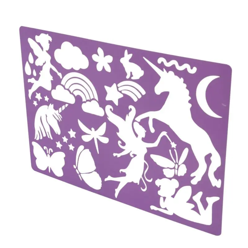 YSUN-60 Pcs Children Christmas Halloween DIY Drawing Stencils Hollow Board Set For Kids Plastic Painting Template