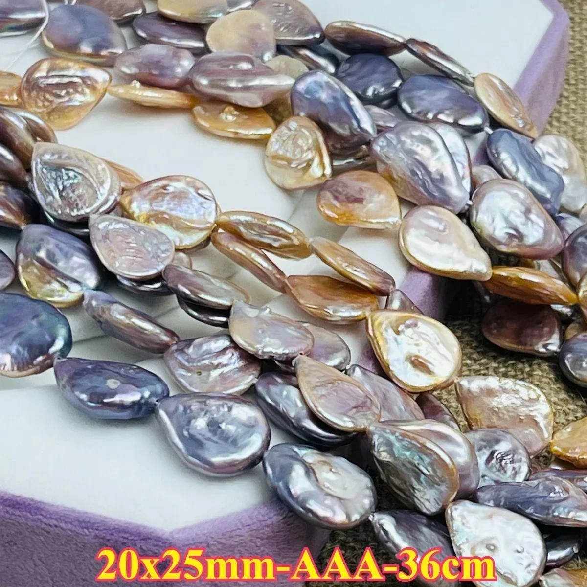 

20x25mm AAA Durable Natural Freshwater Pearl Purple Drops Baroque Spacer Bead Jewelry Make DIY Necklace Bracelet Women Wedding