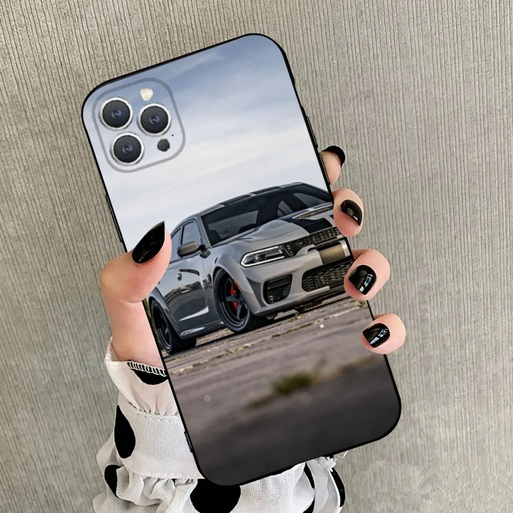 Scat Pack C-Charger 392 Hemi   Phone Case For iPhone 15,14,13,12,11,Plus,Pro Max,XS,X,XR,SE,Mini,8,7 Soft Silicone Black Cover