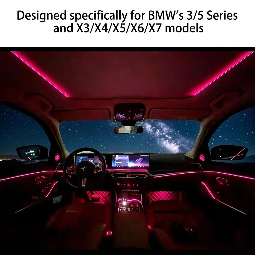11 Colours LED Sunroof Light For BMW 3/5 Series G20 G30 G01 G05 X3 X4 X5 X6 X7 Car Roof Panoramic Skylight Ambient Lights Refit