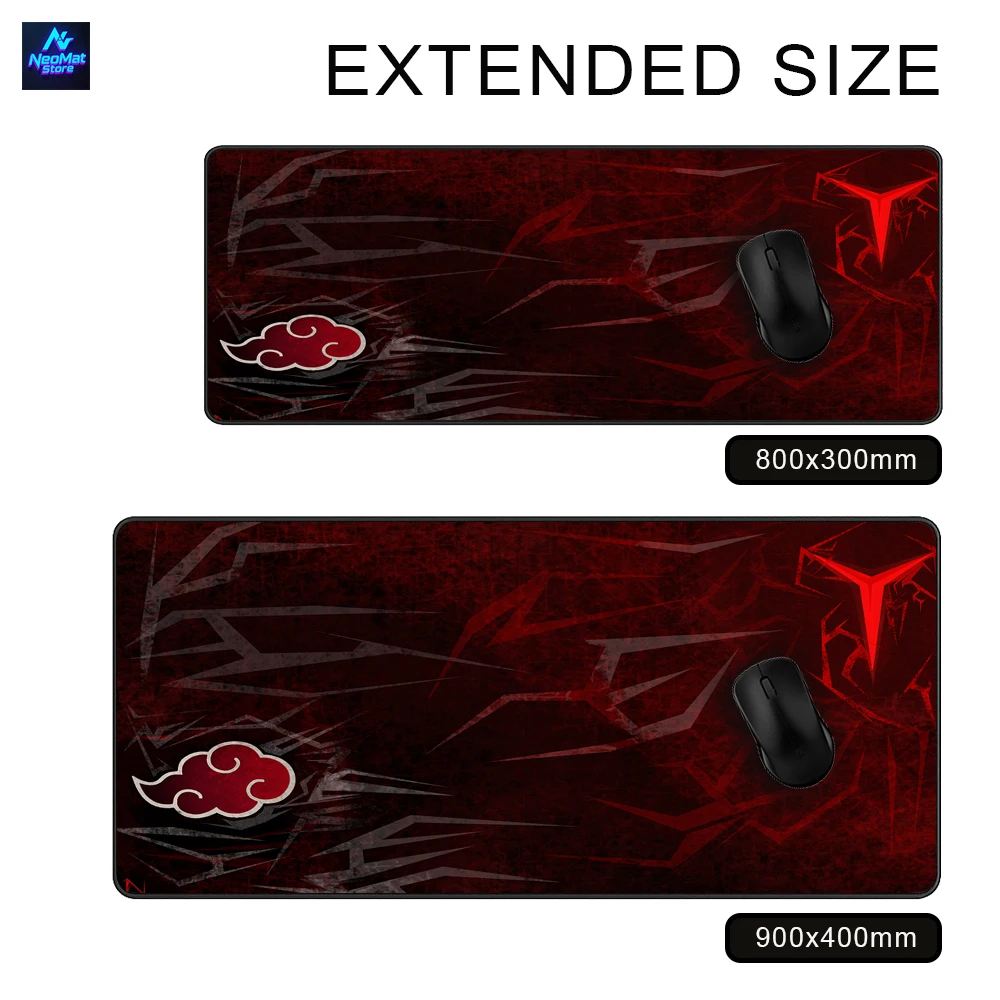 Lenovo Schwarze Schreibtischunterlage, rotes Mauspad, 1200 Desktop-Zubehör, 100 x 40 Mauspad, anpassbare Namens-Gaming-Matte, Gamer-Setup-Mauspads