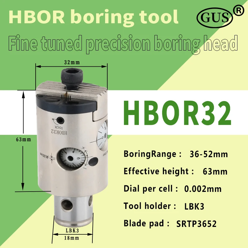 High precision fine tuning boring cutter tool Holder HBOR25-HBOR63 boring head SRTP CNC Machine Lathe milling Five-axis machine