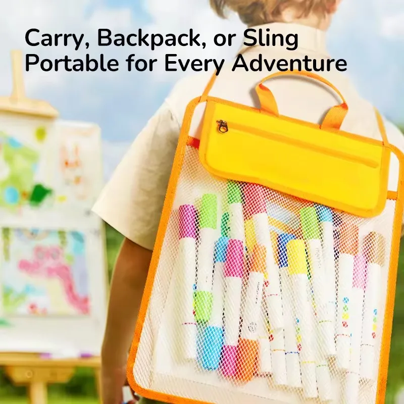 Mideer 3-In-1 Versatility Children Outdoor Backpack Drawing Board Portable Bacpack Graffiti Frame Sketching Tool Set Kids 3Y+