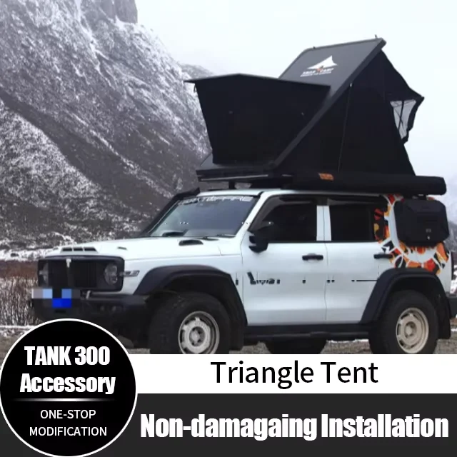 

4X4 Off-Road Waterproof Width Triangle Camping Car Roof Top Fabric Canvas Tent for GWM Tank 300 Accessories
