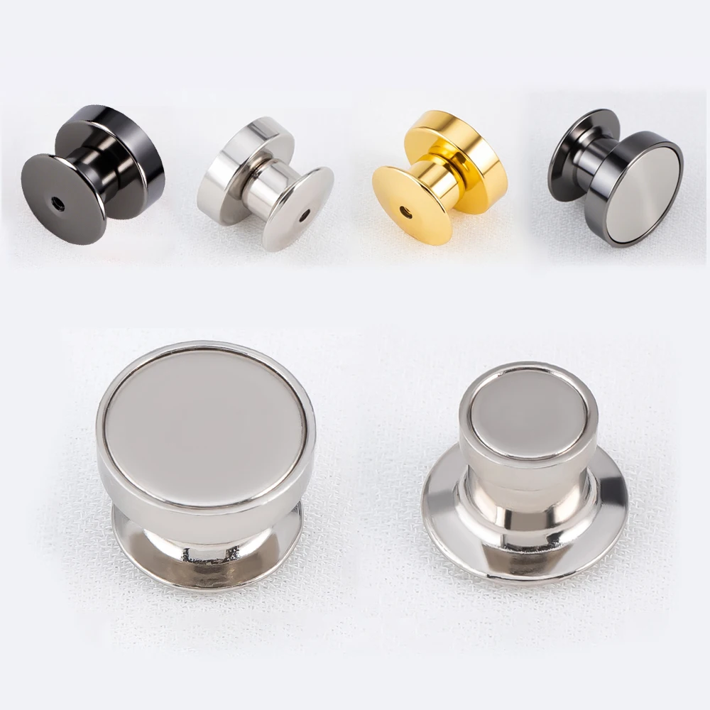 10Pcs Magnetic Clasp Brooch Locking Pin Backs Metal Pin Back Locking Pin Keepers Locking Clasp DIY Brooch Badge Jewelry Making
