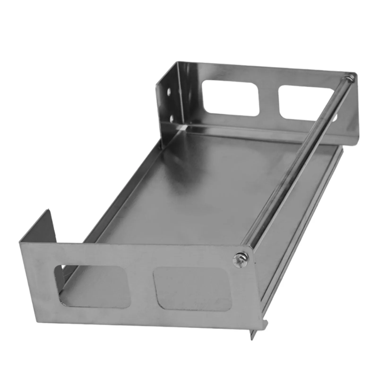 Stainless Steel Wall-mounted Kitchen Storage Rack Cabinet Basket Organizer Spice Rack Shelf Punch-free Jar Storage Bracket