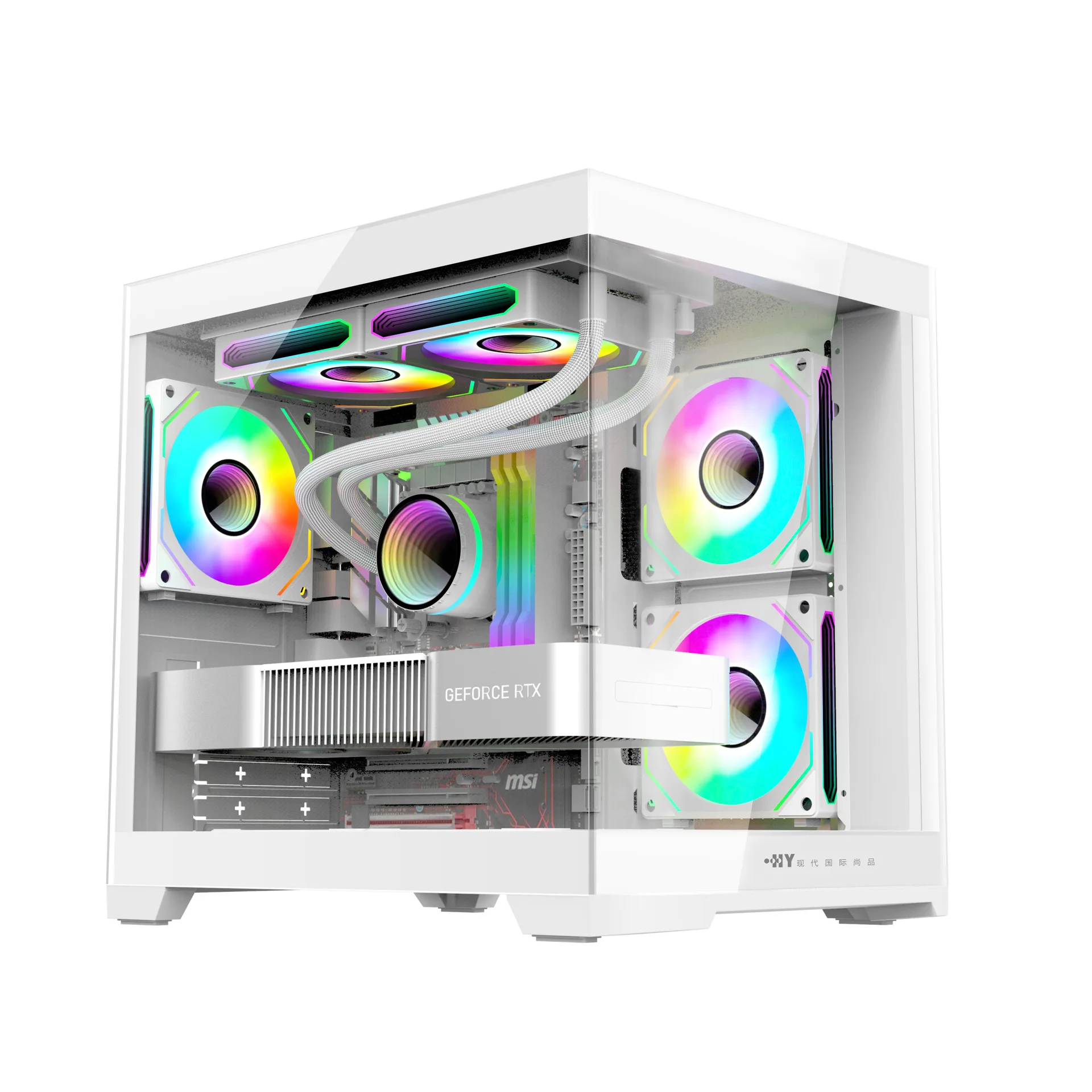 Sea view room chassis fully transparent itx chassis mini matx computer host case side transparent panoramic desktop chassis