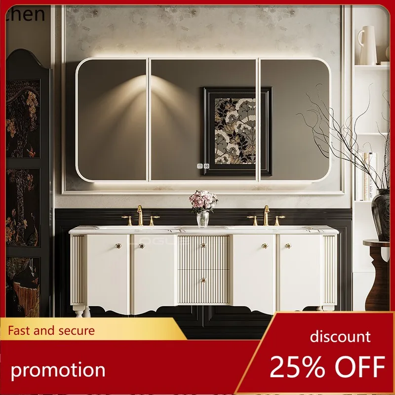 

ZML oak floor-to-ceiling retro bathroom cabinet combination toilet washbasin cabinet