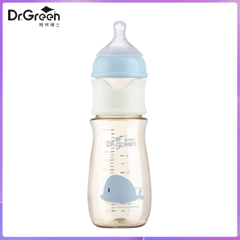 Dr.Green  Newborn Baby Bottle  PPSU 150ml-300ml Wide Mouth Bottle Sealed isolation Fast milk filling Removable/Washable Bottles